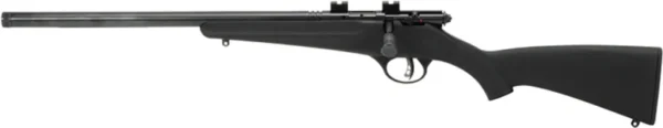 Savage Arms 13841 Rascal FLV-SR Youth 22 Short 1rd 16.12" Matte Blued Heavy Barrel, Matte Blued Carbon Steel Receiver, Matte Black Synthetic Stock Left Hand