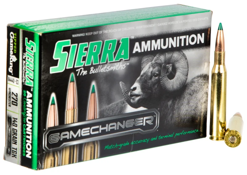 Sierra A444003 GameChanger 270Win 140gr Sierra Tipped GameKing 20 Per Box/10 Case