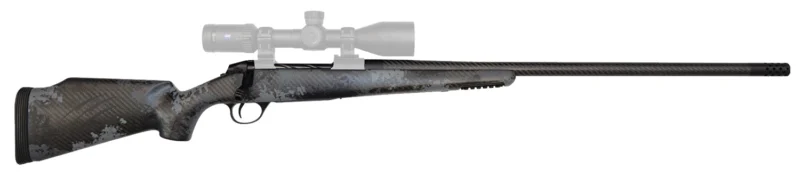 Fierce Firearms FCTRG28NOS26BBO CT Rage 28 Nosler Caliber with 3+1 Capacity, 26" Caron Fiber Barrel, Black Cerakote Metal Finish & Blackout Camo Fixed Fierce Tech C3 Stock, Right Hand (Full Size)