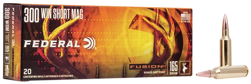 Federal F300WSMFS1 Fusion 300WSM 165gr Bonded Soft Point 20 Per Box/10 Case