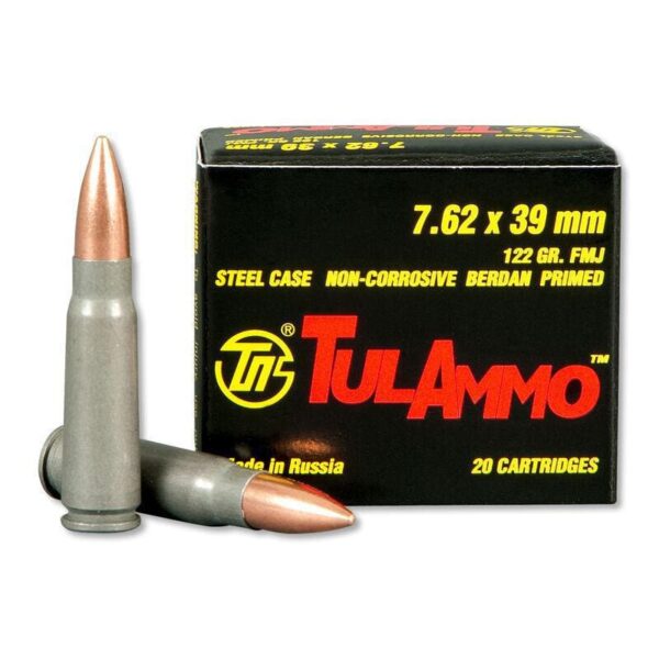 TulAmmo 7.62x39 122 gr FMJ 20 rnd