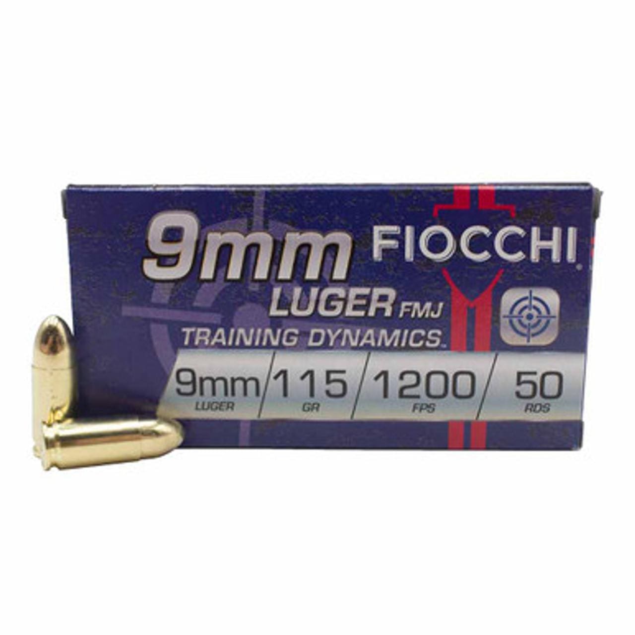 FIOCCHI 9mm Luger Ammunition 50 Rounds FMJ 115GR – The Gun Pantry LLC