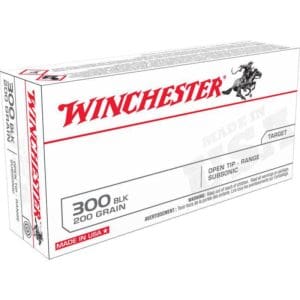 Winchester 300 AAC Blackout Ammunition 200 Grain FMJ 20 Rounds