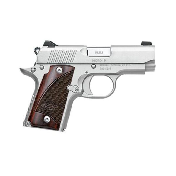 Kimber Micro 9 9mm Luger Semi Auto Pistol 3.1" Barrel 7 Rounds Rosewood Grips Stainless Steel