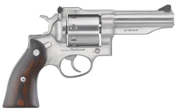 Ruger Redhawk .357 Mag, 4.2", 8rd, Satin Stainless Steel, Hardwood Grips