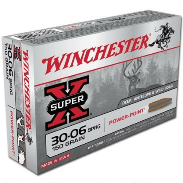 Winchester Power Point .30-06 Springfield Ammunition 20 Rounds JSP 150 Grains