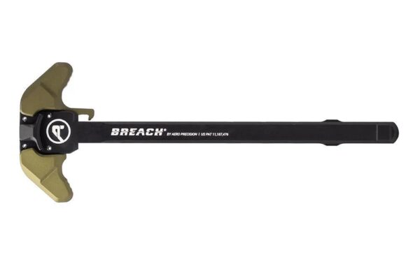 Aero Precision AR15 BREACH® Ambi Charging Handle w/ Small Lever - Black/OD Green