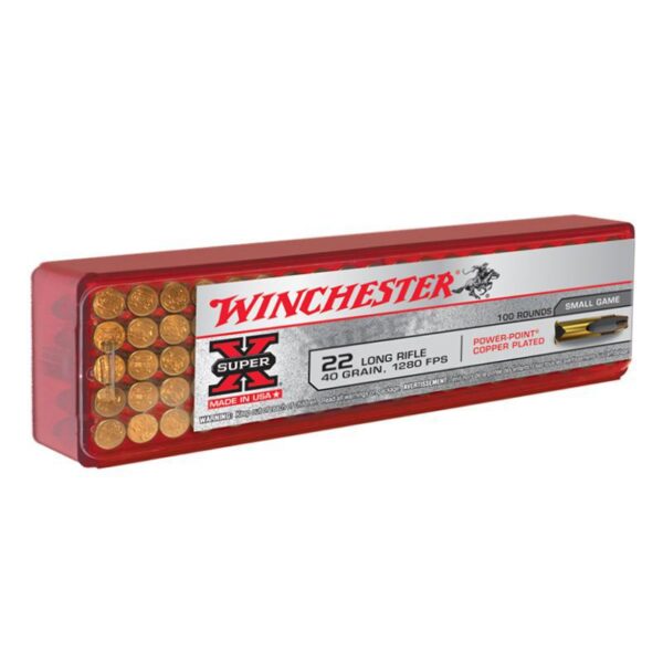 Winchester Super X High Velocity 22LR Ammo 40 Grain Plated Hollow Point