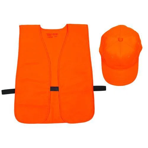 Allen Company Blaze Orange Hat & Vest Safety Bundle