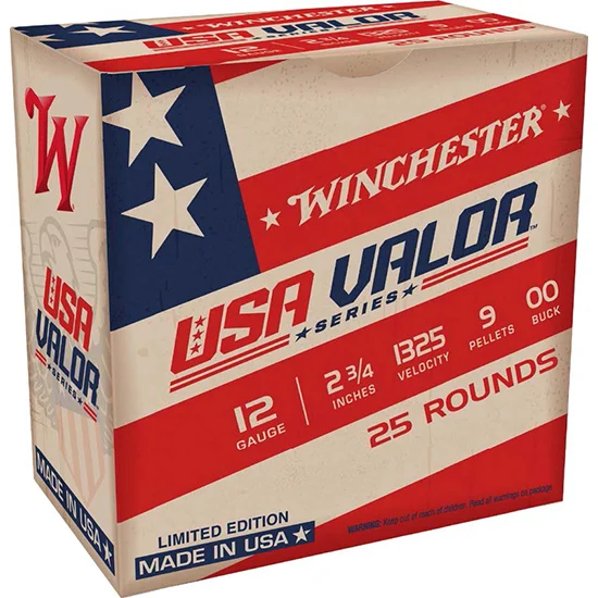 WIN USA VALOR 12GA 2.75 00 BUCK 9PEL 25/10