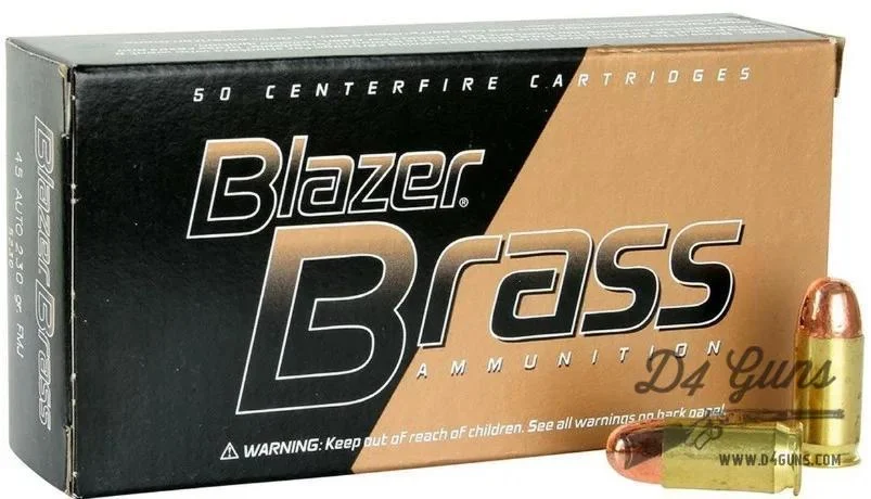Blazer .45 ACP 230gr FMJ Brass – 50rd