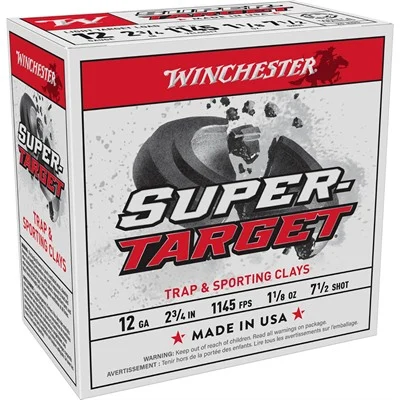 Super Target 12 Gauge 2-3/4” 1-1/8 OZ #7.5 Shot 25/BOX