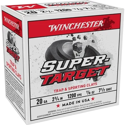 Super Target 20 Gauge 2-3/4” 7/8OZ #7.5 Shot 25/BOX