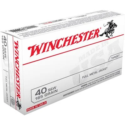 USA White Box 40 S&w 165GR Fmjfn 50/BOX